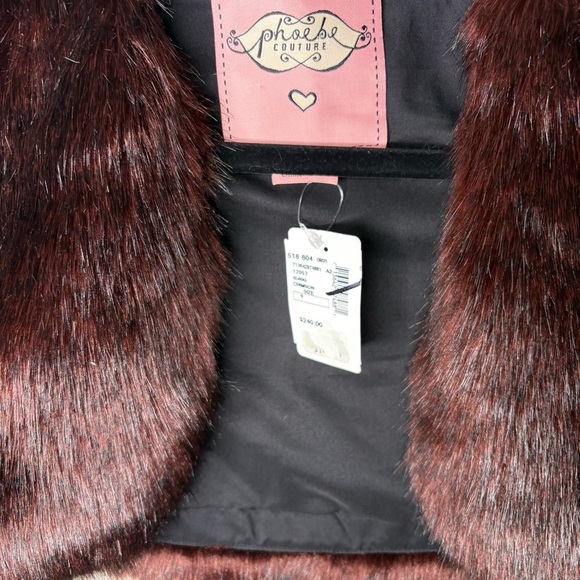 Phoebe Couture Y2K Faux Fur Vest Brown Deadstock New Shrug - Picture 2 of 6